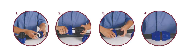 Ilustrasi Cara Penyambungan Fitting Mechanical Joint HDPE